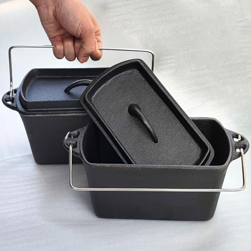 Voulosimi Molde rectangular para horno de hierro fundido para hornear en casa (1 unidad)
