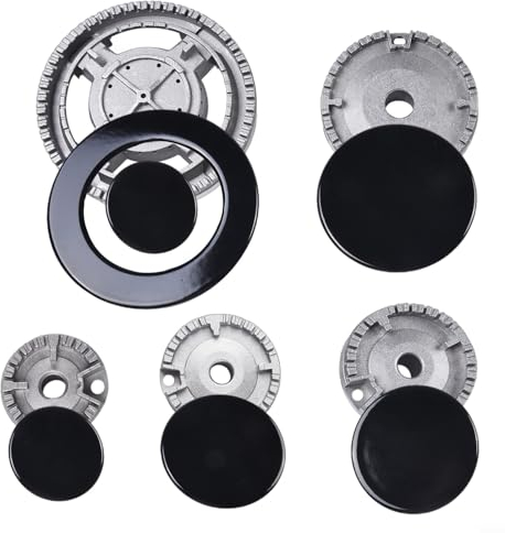 ReachMall Juego de quemadores de cocina, juego de sombreros de cocina, tapa de estufa, quemador de gas, tapa de llama para la mayoría de quemadores de estufa de gas (plano), FD3GZ104OTA19K2AER92XQX