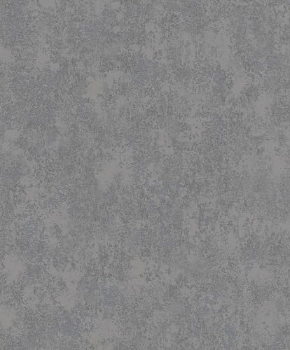 Rasch Tapeten 315752 - Unitapete aus Vlies in Grau aus der Kollektion Color your life - 10,05 m x 0,53 m (LxB)