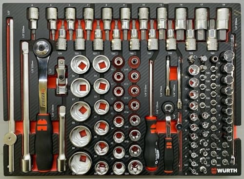 Würth SYSTEM-SORTIMENT 8.4.1 STECKSCHLÜSSEL 1/4 + 1/2 ZOLL 108-TEILIG 0965905922