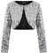 MINTLIMIT Strickjacke Damen Offene Cardigan Pailletten Metallic Langarm Bolero Elegant Dünne (Silberfarben L)