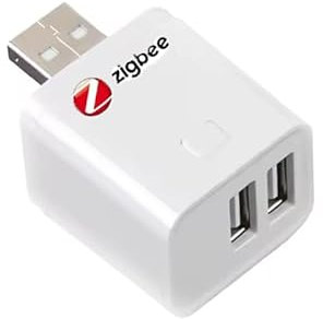 Yueyang Adaptateur interrupteur Zigbee Micro USB, 5 V Mini 2 gang, contrôle Smart Life,compatible Alexa, alimentation USB (1)