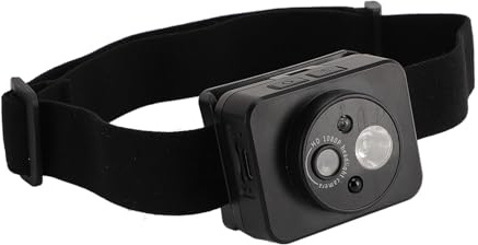 Tbest stirnkamera zum filmen, Scheinwerfer-Video-Camcorder, Am Kopf montierte Kamera mit Taschenlampe, LED-Stirnlampenkamera 1080P Freisprech-Videorecorder für Laufen, Radfahren, Outdoor-Camping