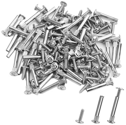 150 Stück Möbelverbinder Schrankverbinder Schrauben, Verbindungsschrauben 31-40 mm, Möbelverbinder Schrauben, Möbelschrauben mit Hülse, Möbelverbindungsschrauben zum Verbinden von Möbelschränken