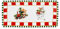 Fade Vassoio natalizio rettangolare di natale in porcellana Circus 31,5x15,5 cm