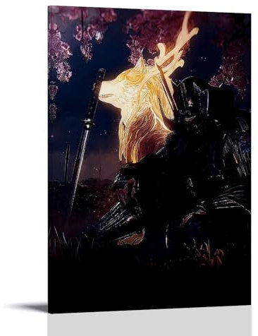 LaFegoude Nioh Samurai Poster Dekorative Malerei Leinwand Wandkunst Wohnzimmer Poster Schlafzimmer Malerei,Wandkunst Bilddruck Moderne Familienzimmer Dekor 08x12inch(20x30cm)