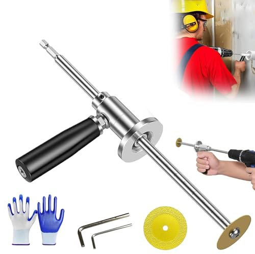 Coupe-tube intérieur pour tuyau en pvc, coupe-tube intérieur avec molette de coupe à grain de diamant et poignée, convient pour 1-1/2 à 8 pouces，Profondeur de coupe réglable