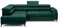 DomoHome Ecksofa Freistehend Mit Schlaffunktion Und Verstellbaren Kopfstützen, Chaiselongue, Linke Seite, 278×197×76/98 cm, Schlaffläche: 88×200 cm, Stoffbezug In Flaschengrün