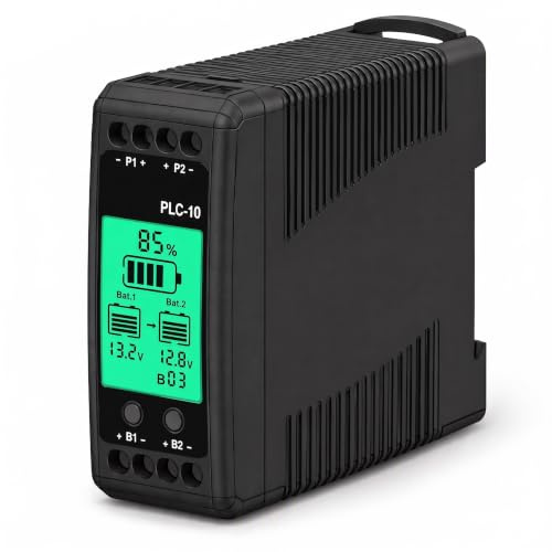 12V Blei-Säure-Batterie-Equalizer, 10A aktiver Balancer Lipo/Lifepo4 verbunden in Parallel-Serie LCD-Meter für 24/36/48V/96V, PLC-10 Batterie-Equalizer 7-18V Touch-Schalter-Batterien Spannungsbalancer