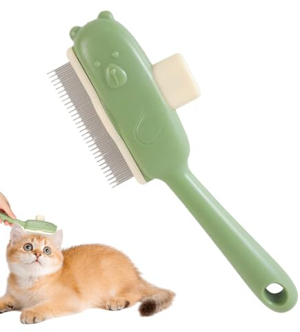 Kamm für Katzen Hunde Katzen Fellpflege Entfilzungsbürste | Haarbürste Mit Lösem Knöpfe Und Massagefunktion Für Welpen Kätzchen Und Kleintiere