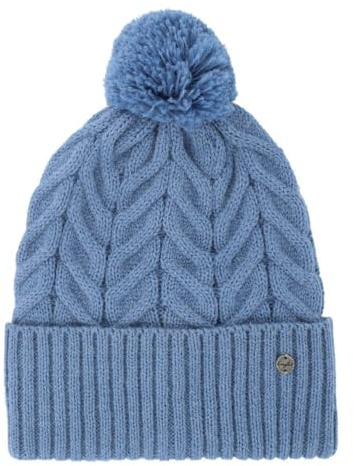 Eisglut Damen Strickmütze gefütterte Wintermütze mit Bommel Giselel Alpaka