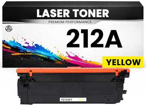 Toner 212A Gelb für HP kompatibel W2122A Premium Alternative Günstig Color LaserJet Enterprise M554dn/555dn/555x Colour Flow MFP M578 M578dn