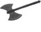 Martial Arts Black Polypropylene Plastic Double Training Axe - New