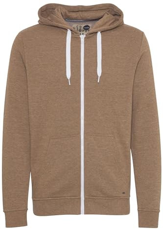 !Solid SDOlli Zip-Hood Herren Sweatjacke Kapuzenjacke Hoodie mit Kapuze Kordelzug Reißverschluss Kängurutasche Regular fit, Größe:XL, Farbe:Sand Melange (8409)