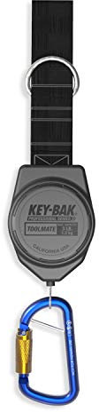 Key-BAK Pro Toolmate ANSI 121 Zertifizierte Rückwicklung 1,4 kg Werkzeugleine mit Verriegelungskarabiner und Edelstahlkabel