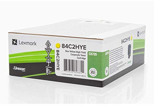 Lexmark Original Toner kompatibel CX 725 de, 84C2HY 0084C2HYE 084C2HYE 84C2HYE, Premium Drucker-Kartusche, Gelb, 16000 Seiten