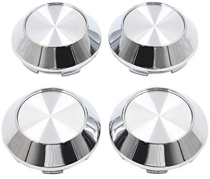 sourcing map 4Pcs Llanta Centro 68mm Dia 6 Grapas Protector Centro de Rueda de Coche Tono Plata