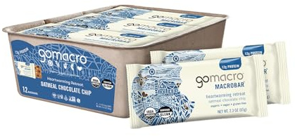 Gomacro, Nutrition Bar Oatmeal Chocolate Chip Organic 12 Count, 2.3 Ounce