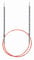 Addi 63425 addiNovel Rundstricknadeln, quadratisch, 100 cm x 2,5 mm, Metall, rot, 100cm 2.5mm