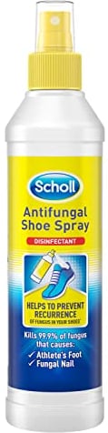 Scholl Shoe Spray Antifungal Disinfectant, 250ml - Kills 99.9% of Fungal Nail & Athlete's Foot Causing Fungi, & Odour Causing Bacteria, Pack of 1