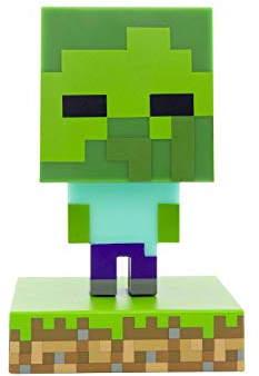 Minecraft Zombie Light - Officially Licensed Merchandise, Portable Night Light and Gaming Room Decor for Kids, Gift for Gamer, Battery Powered | Paladone, Green