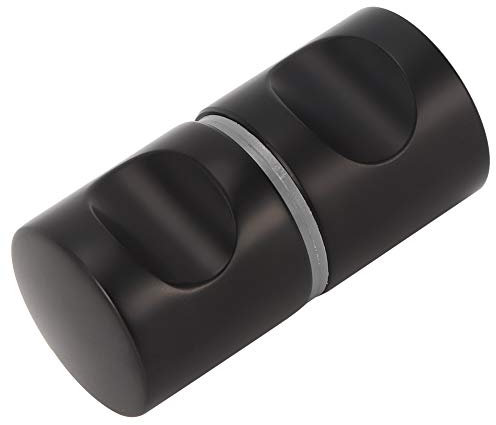 Einlochige Glastürgriff Aluminiumlegierung Elektrophorese Mattschwarze Hardware für Badezimmer Badezimmer Showcase Duschraum