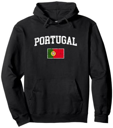 Vintage Drapeau Portugal Rétro Portugaises Sweat à Capuche