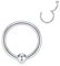 hengkaixuan 16G 316L Chirurgischer Stahl Clicker Segment Nahtlose Nasenringe Silber Captive Bead Ring Septum Clicker Ring 8mm Unisex Creolen Body Piercing Schmuck