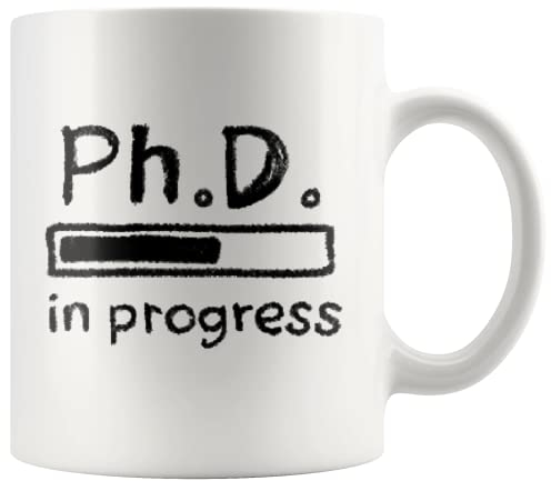 Panvola 'PhD in Progress ' Future Dr Doctor Gifts Medical Doctorate Student Graduation Gift Ceramic Coffee Mug (11 oz)