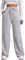 FACDIBY Pantalon de survêtement à jambe large pour femme, pantalon ample taille haute élastique avec cordon de serrage et poches, gris clair, Taille L