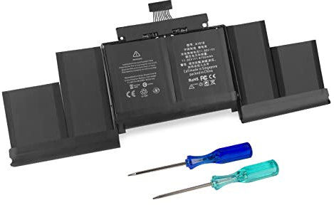 Shentec A1618 Akku für Apple MacBook Pro Retina 15 [NUR Mitte 2015] A1398 - Hohe Kapazität [11,36 V / 99,5 Wh]