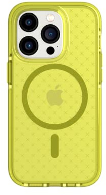 tech21 iPhone 14 Pro Evo Check Compatible with MagSafe – Shock-Absorbing & Slim Protective Phone Case with 16ft FlexShock Multi-Drop Protection & Extra Buttons