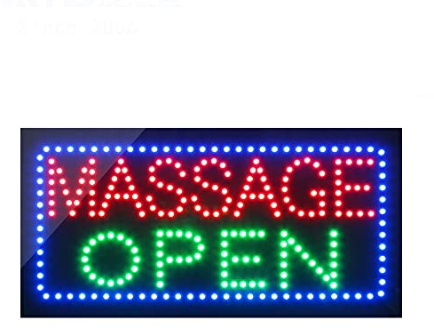 LED Massage Sign for Business, Super Bright LED Open Sign for Massage Therapist Electric Advertising Display Sign for Massage Therapy Window Home Decor.