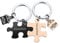 JSDDE Personalisiert Schlüsselanhänger mit Gravur Süße Hause Anhänger Kreative Puzzle Schlüsselanhänger Personalisierte Geschenke für Paar Partner Pärchen