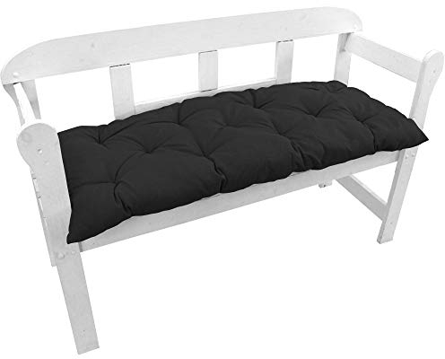 NYVI Bankauflage Ibiza 110x45 cm Anthrazit - Polsterauflage für Gartenbänke Gemütlich & Langlebig - Sitzauflagen für Bänke Outdoor & Indoor - Sitzkissen Auflage Bank Sitzbank