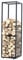 [en.casa] Range-bûches Meuble de Rangement Bois de Chauffage Étagère Stockage Intérieur Extérieur Cheminée Acier Laqué 35 x 35 x 120 cm Noir