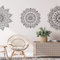 SUPERDANT 6 Stück Boho Mandala Wandaufkleber Halbböhmische Vinyl Wandsticker Indische Blumenaufkleber Indische Namaste Blumendekoration Für Schlafzimmer Wohnzimmer Yoga Studio Dekor