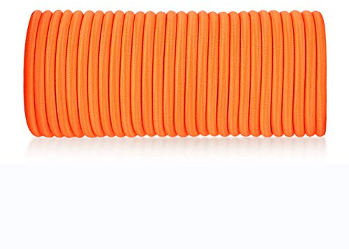 5mm x 30 m - Corde élastique de sécurité Orange - Sangles élastiques - Filet de Cargaison pour sécuriser Les projets de Bricolage