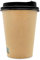 Wellsamed WELLSACUP 100 Pappbecher 300 ml mit Deckel, Kraftpapier Natur, geeignet für Heißgetränke, Coffee to Go, Business, Veranstaltungen, Party