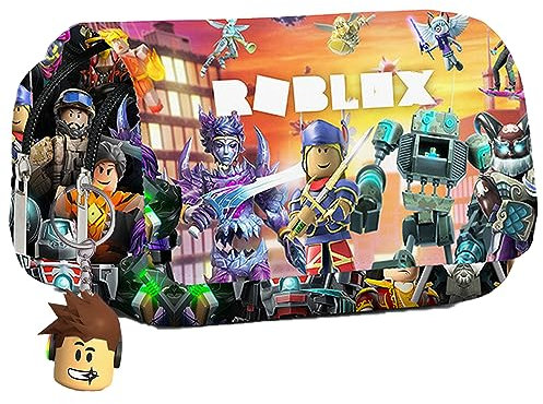 PYTRARTY Robllox Federmäppchen,Robllox Schlamppermäppchen,Robllox Mäppchen Kinder,Große Kapazität Mäppchen,Federmäppchen für Schreibwaren