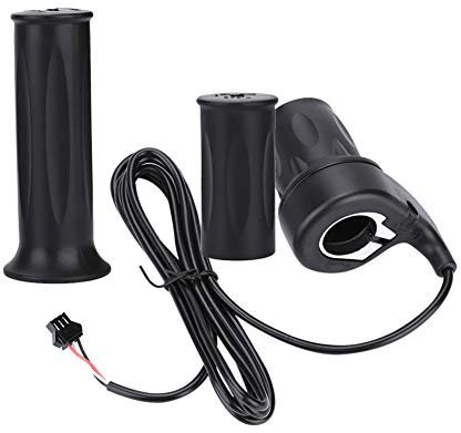 Chazcool Ebike Throttle, 1 Pair 3 Wires Universal E-bike Twist Throttle Handle for 22.5mm Handlebar with Cable for Electric Bike