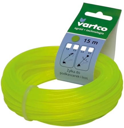 Trimmerfaden Mähfaden rund 15m Gelb Rasentrimmer 2,4mm Ø Scheider Motorsense Freischneider aus PVC (Gelb 2,4mm rund #03)