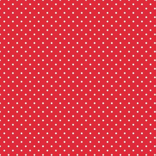 20 Servietten Muster Kleine weiße Punkte auf rot als Tischdeko. Papierservietten mit Motiv. Auch für Decoupage und Serviettentechnik 33x33cm