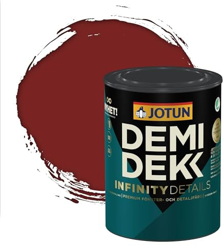 Jotun - Peinture Bois, Lasure Opaque pour Extérieur et Intérieur Satinée - DEMI DEKK INFINITY DETAILS - RAL 3011 - Rouge Brun - 0,75L