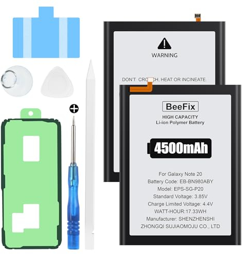 Batterie de Rechange pour Samsung Galaxy Note 20, 4300mAh Haute capacité Lithium-polymère pour Note 20(EB-BN980ABY) avec Outils de réparation Professionnels
