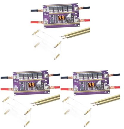 Set di 3 mini saldatrici a punti da 12 V, kit fai da te con penna a sgancio rapido, batteria al litio, saldatrici professionali con coperchio