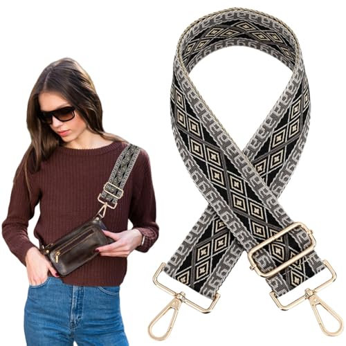 Traziewell Gurt für Handtasche Breiter Verstellbarer Ersatz Taschengurt mit Metall Drehhaken Weicher Taschengurt Gürtel Messenger Bag Veränderbarer Schultergurt für Umhängetasche Damen Gurt 1613