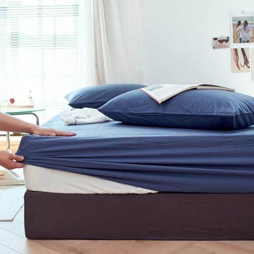 JIANINGHOME Bettlaken 180x200,Bettlaken Betttuch Atmungsaktiv Matratze Cover bis 100% Baumwolle Matratzenschutz