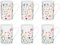YöL Set of 6 Floral New Bone China Coffee Mugs Afternoon Tea Cups Home Kitchen