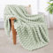 Whale Flotilla Throw Blanket for Sofa with Expanded 3D-Jacquard Pattern, 130x150 CM Fuzzy Soft Cozy Exquisite Blankets or All Season, Warm and Fluffy, Sage Green